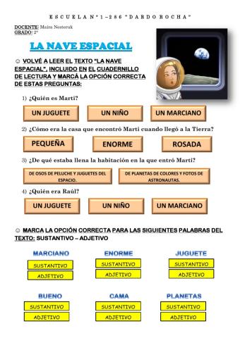 LA NAVE ESPACIAL (repaso)