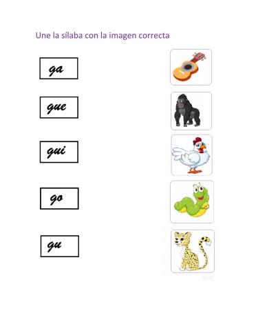 Consonante G ejercicio 2