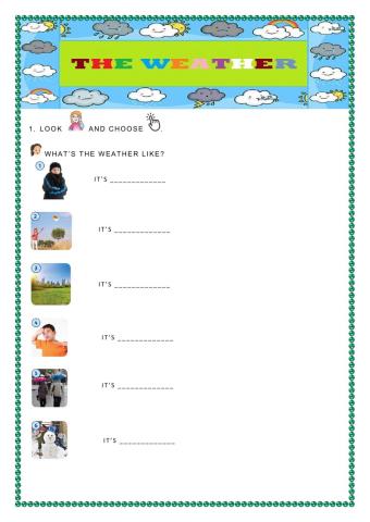 The weather - vocabulary