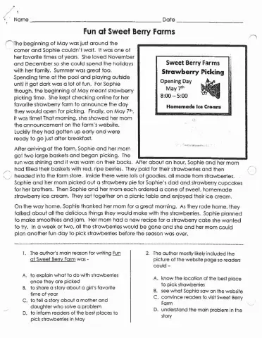 Author's Purpose Assessment