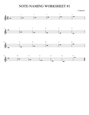 Note Naming Worksheet