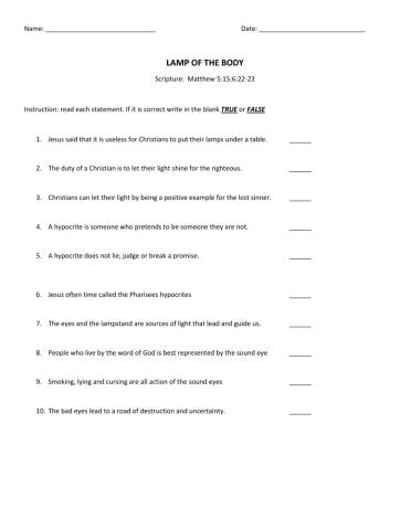 Lamp of the body sheet 2