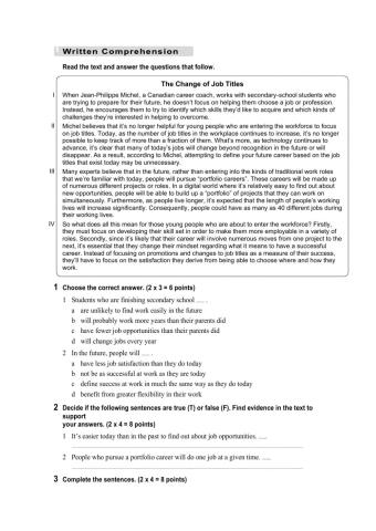 Written comprehension