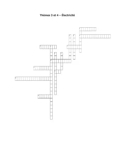 Thèmes 3 et 4 (Électricité)