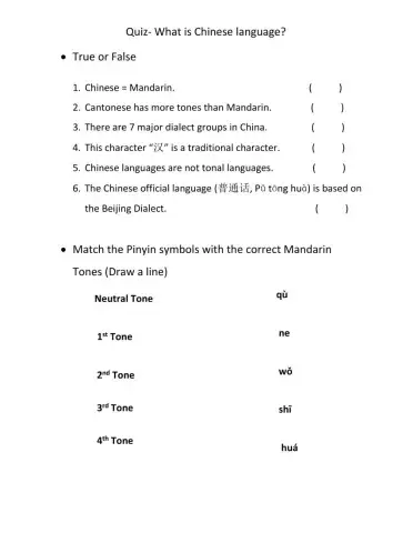 What is Chinese language?