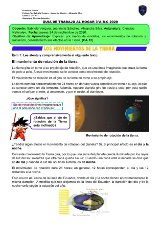 Movimientos de rotación de la tierra