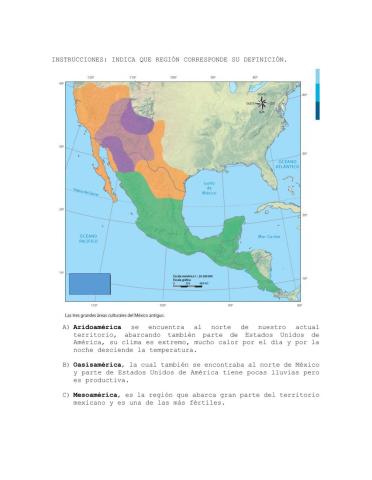 Localizar las tres regiones de norte américa