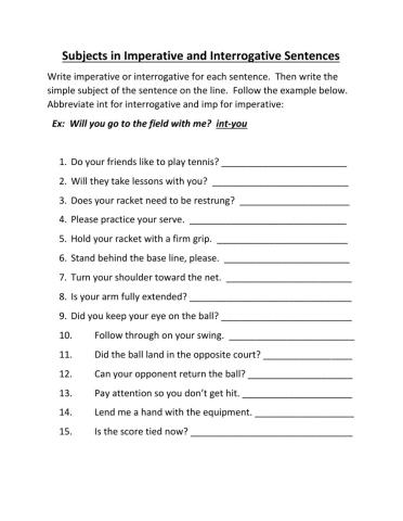 Subjects in Imperatives and Interrogatives