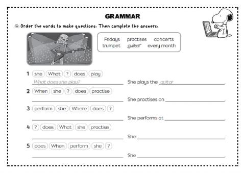 Order the questions and answer