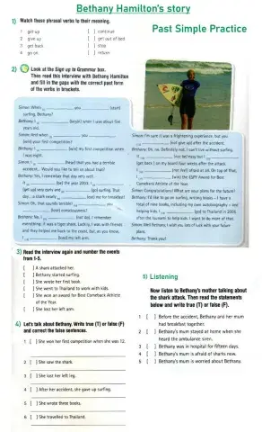 Past Simple Practice - Bethany's Hamilton Story