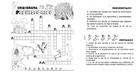 Crucigrama del Poblamiento de América