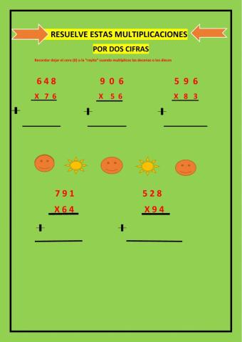 Multiplicaciones por dos cifras