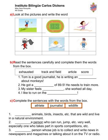 Vocabulary Quiz (List 3 - 4)