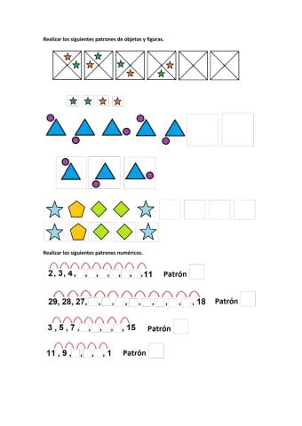 Patrones de objetos y numéricos