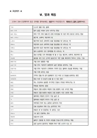 빛과 파동 초성퀴즈