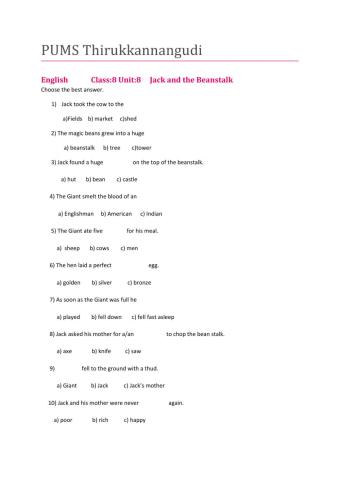 Play Jack and the  Beanstalk