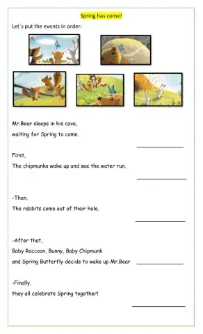 Story order- Spring has come