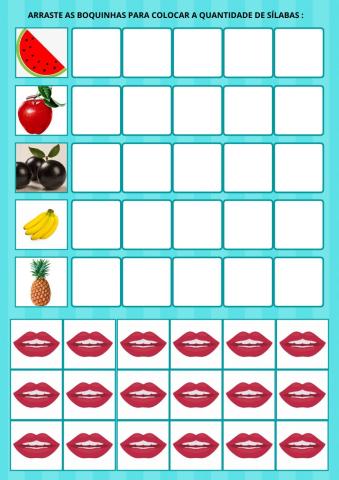 Silabas quantidade- Frutas