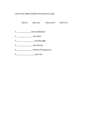 There is - isn't - are - aren't