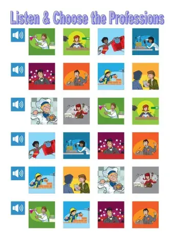 Listen and choose professions tiger team 5 macmillan