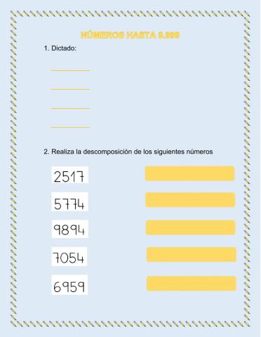 Números hasta 9.999