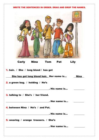 Write the sentences in order