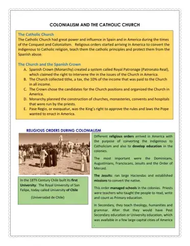 Colonialism and the Catholic Church