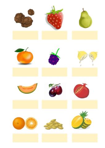 Vocabulari fruita