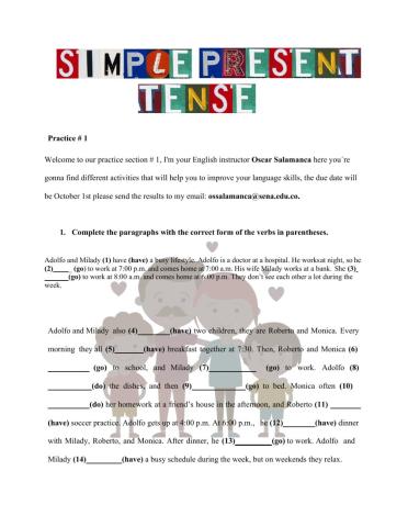 Simple present tense