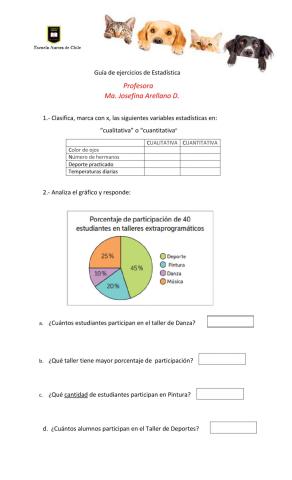 Guía Ejercicios de Estadística