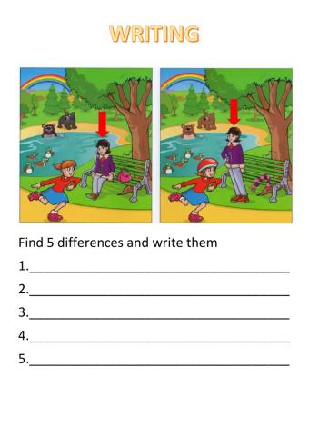 Writing finding differences