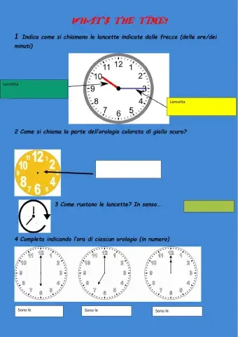 Primo approccio all'orologio