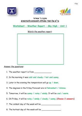 Weather Report Video - Sky High - Unit 1