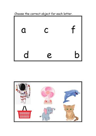 First letter sounds