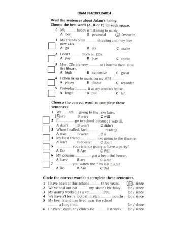 SABER test preparation part 4