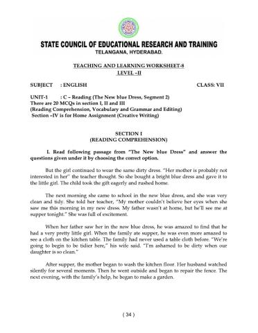 7 class level 2 worksheet 8