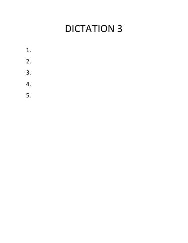 Dictation 3