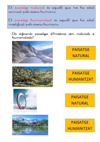 Paisatge natural i humanitzat