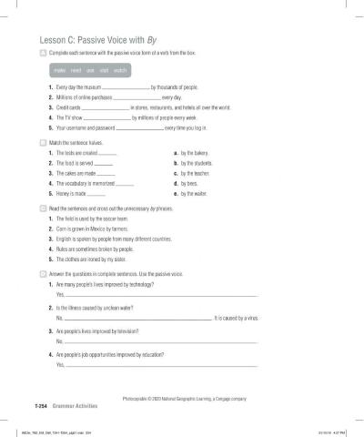 Passive voice with by