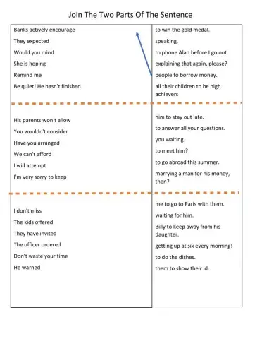 Match the Gerund or Infinitive