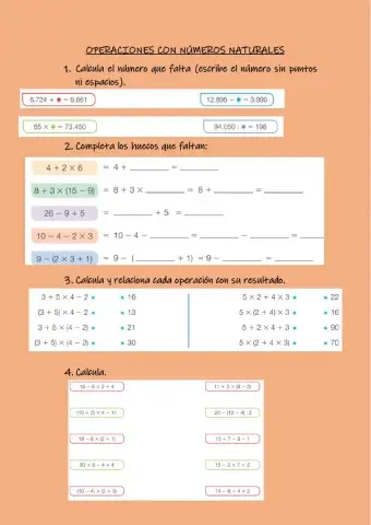 Operaciones con números naturales