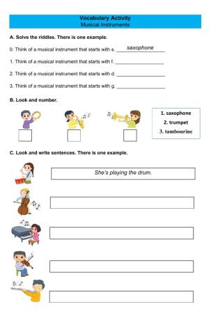 Musical Instruments Activity