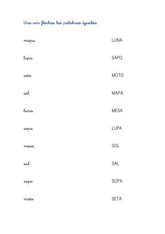 Letra minúscula-letra mayúscula