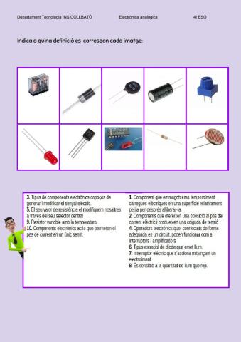 Fitxa 5 Components electrònica