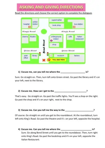 Asking and giving directions 2