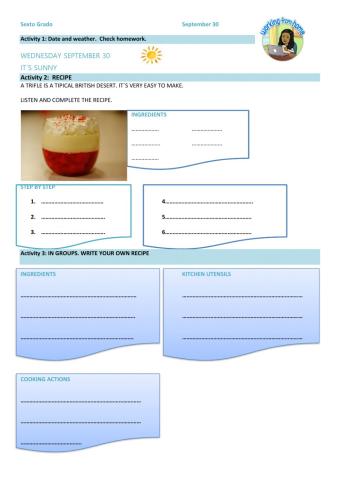 6th grade september 30