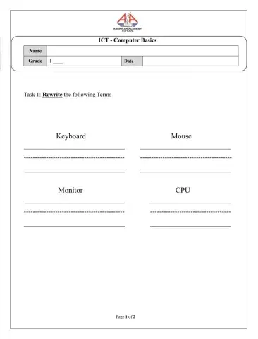 Basic Parts of a Desktop Computer