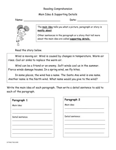 Main Idea and Supporting Details 1