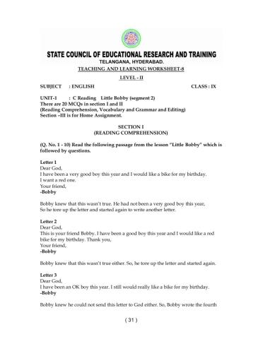 9 class level 2 worksheet 8