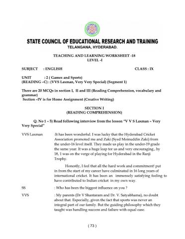 9 class level 2 worksheet 18